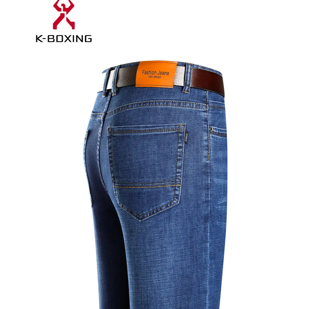 断码特价清仓劲霸男士牛仔裤秋冬男新款修身直筒裤耐穿弹力牛仔