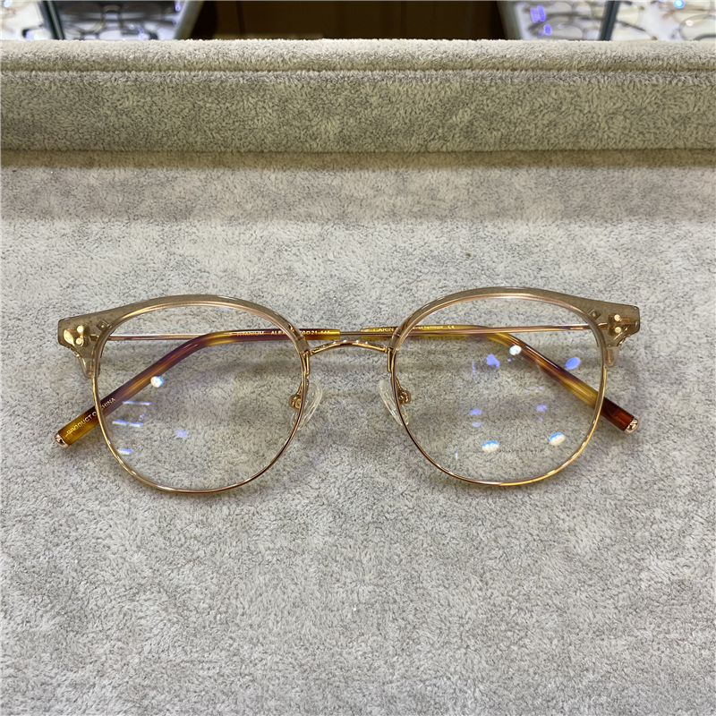 韩国秀智同款眼镜框纯钛半框宋江同款透茶色小红书推荐男女款ALEX