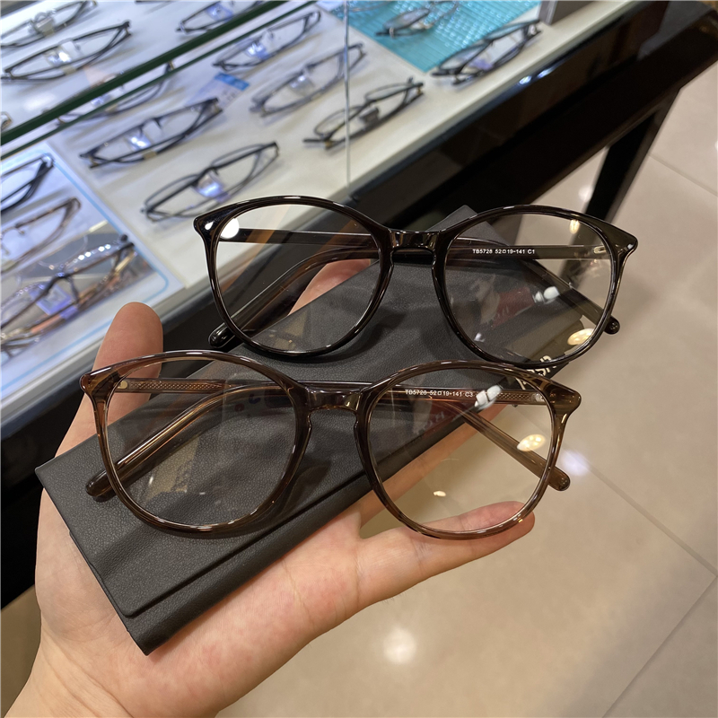 黑框板材猫眼镜框素颜神器方圆脸百搭可配度数防蓝光小香风眼镜架