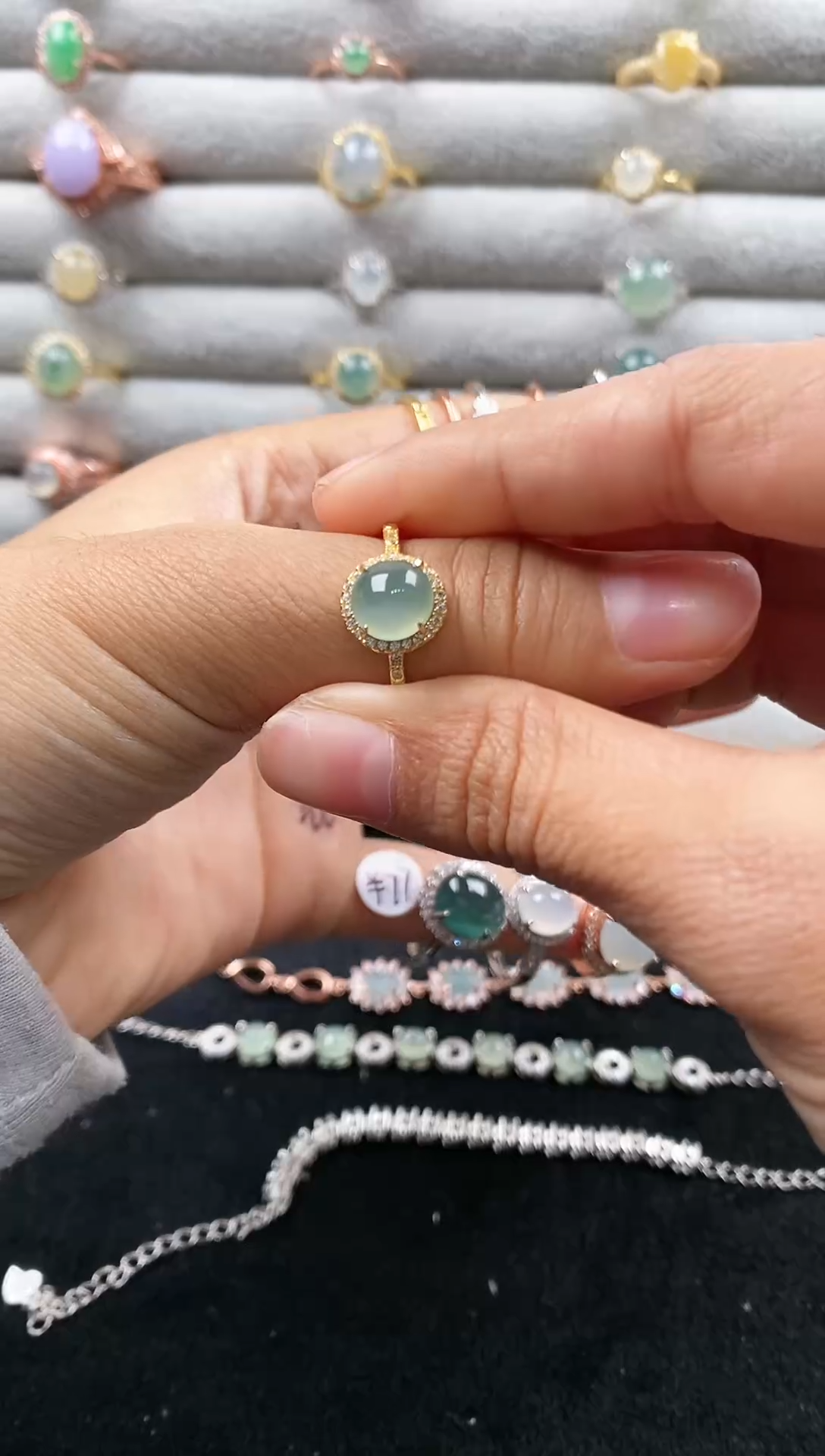 【闪购商品】翡翠戒指银S925镶嵌1