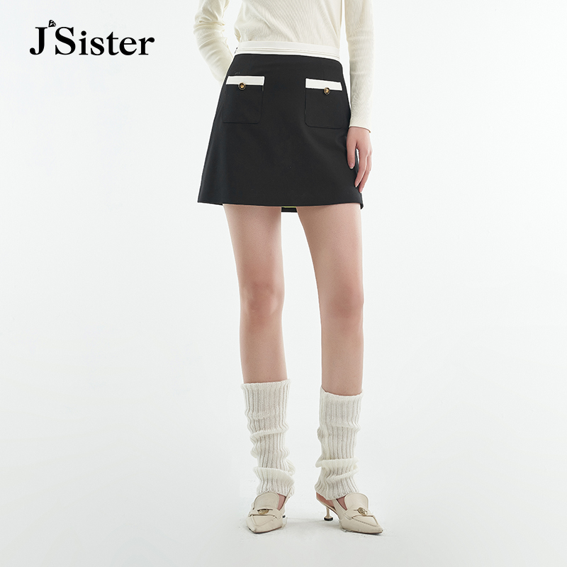 Jsister 秋季新款 JS简约半身裙通勤穿搭优雅气质简约设计师