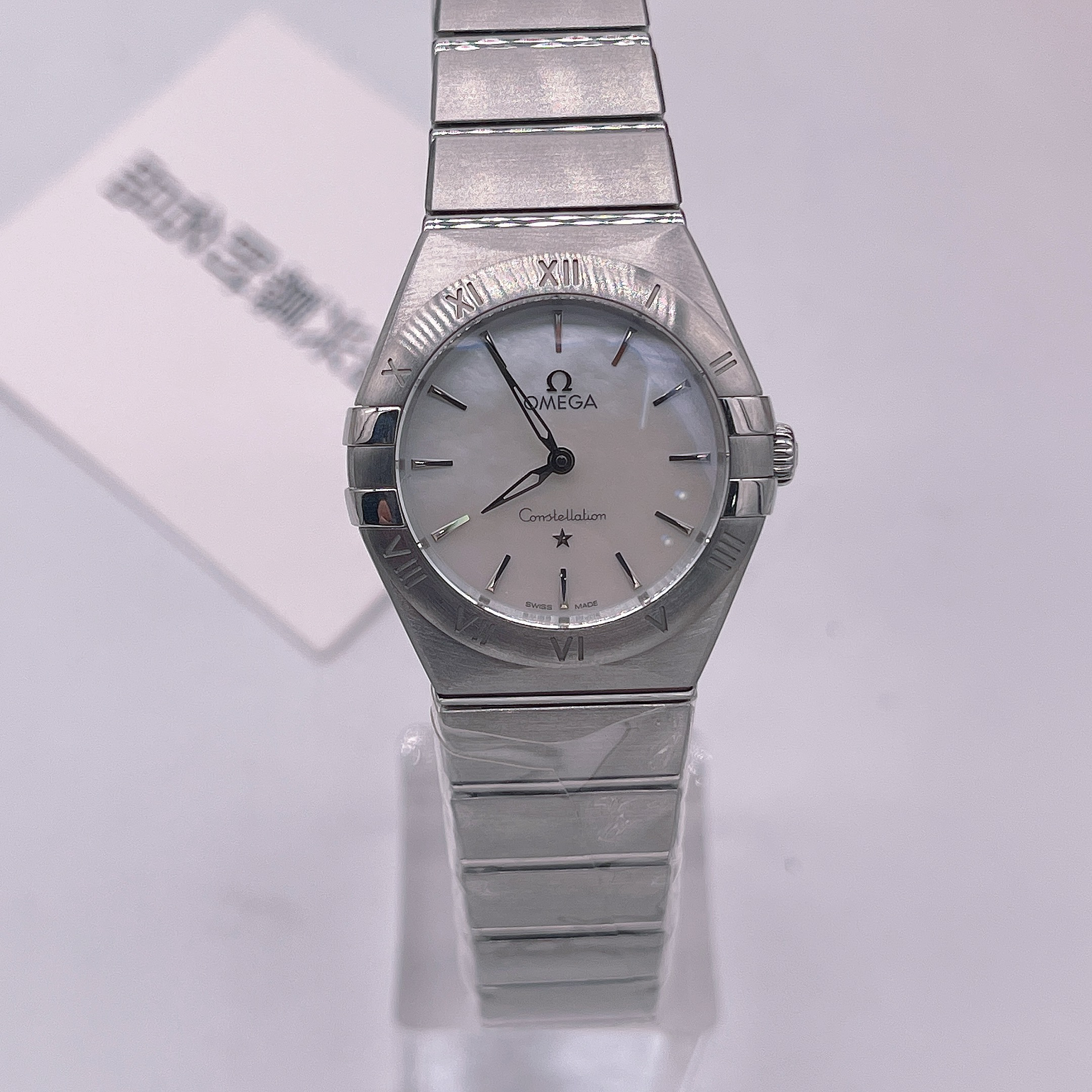 95新 Omega/欧米茄 星座女表，五代曼哈顿，28表径，贝母面