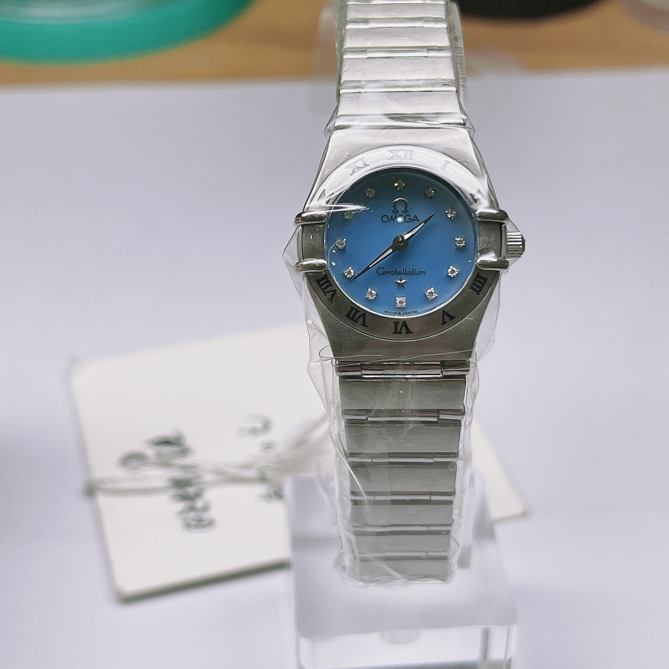 95新 Omega/欧米茄 星座女表，22.5表径，原钻
