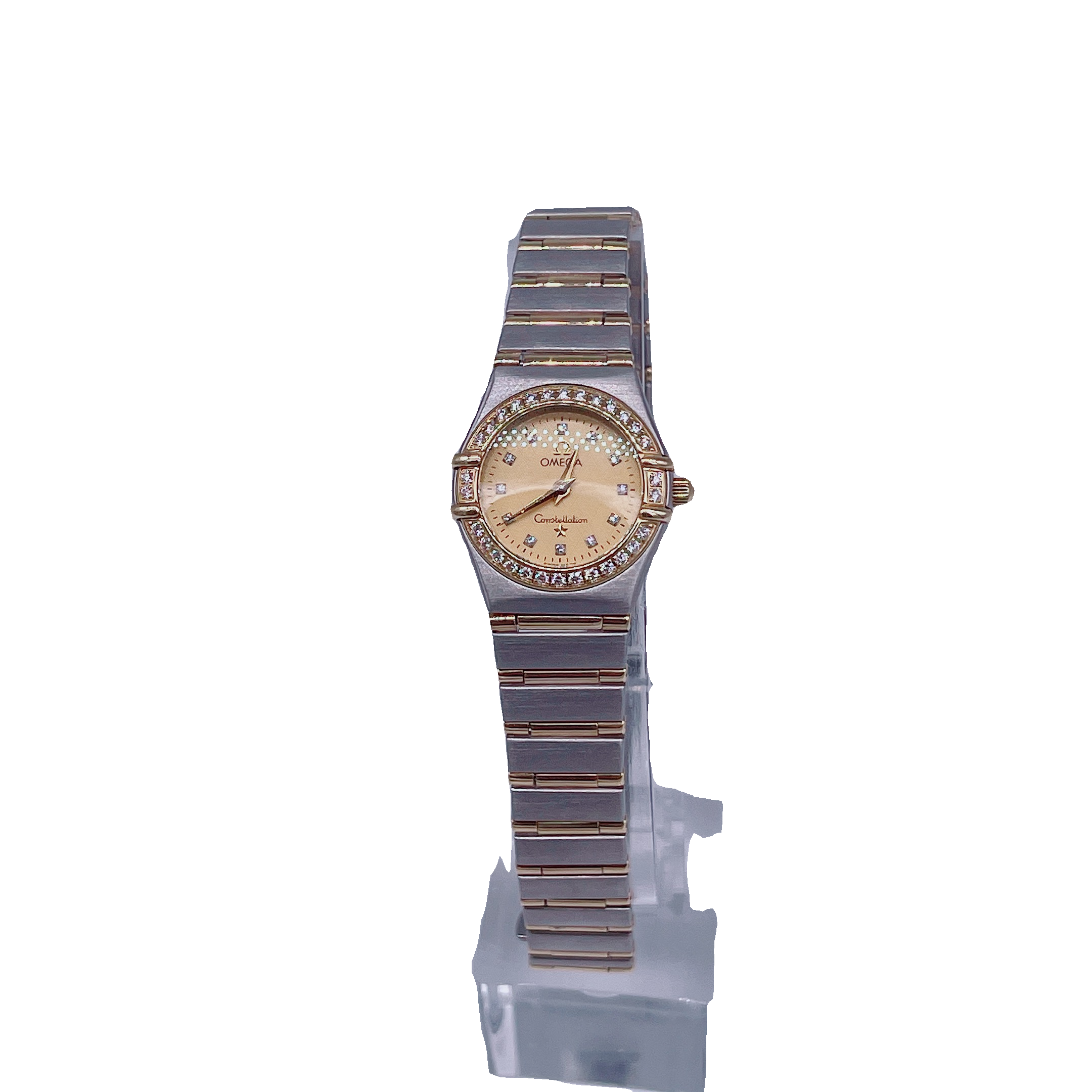95新 Omega/欧米茄 嘉兴慕时名品，欧米茄星座女表，22.5口径、原钻