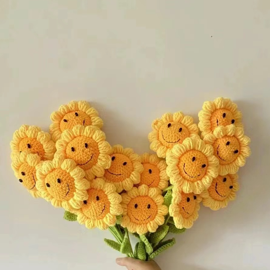 针织花定制手工毛线花，完美主义者慎拍No退No换