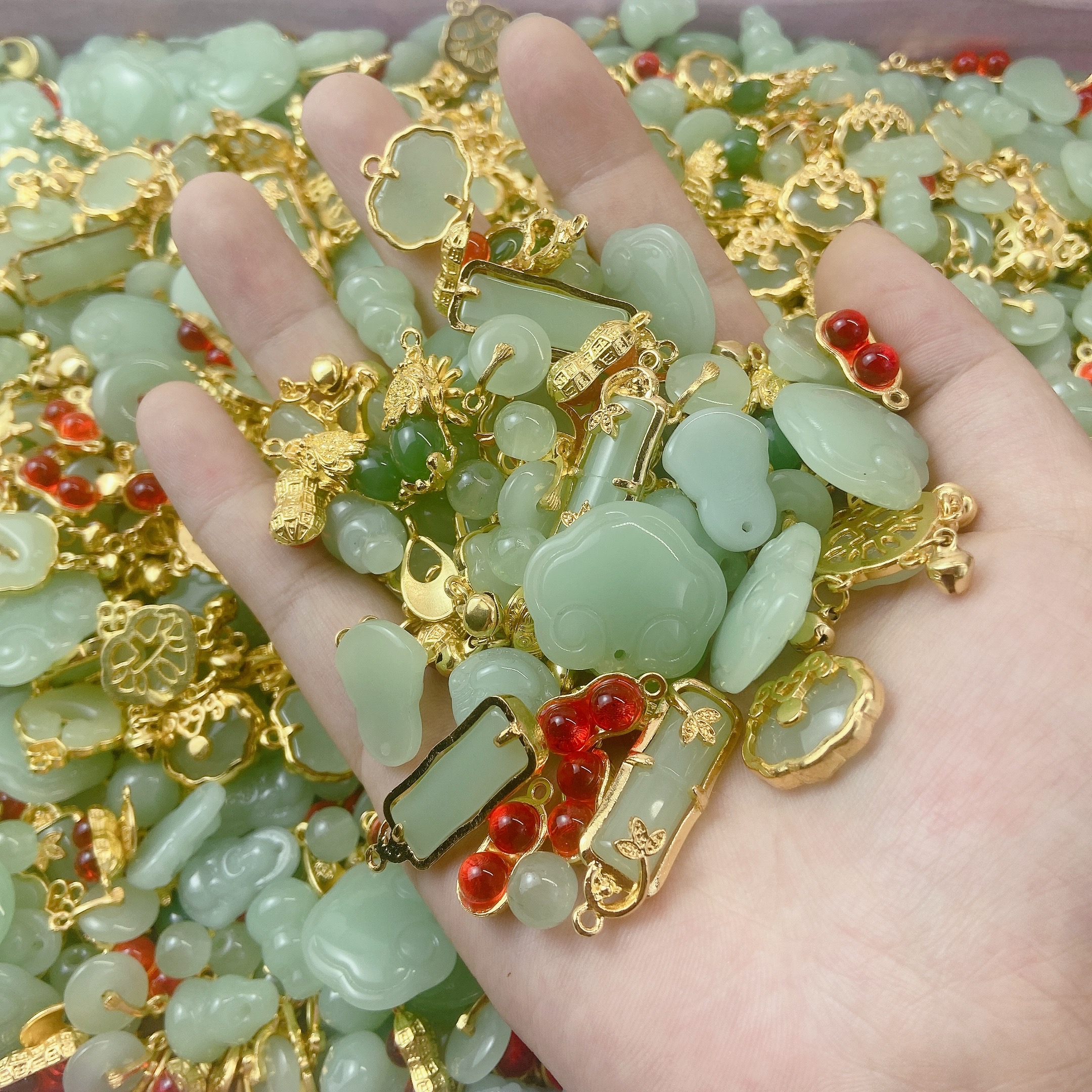 25新款大俊俊diy混装合金古法配饰手工编织手链项链配件