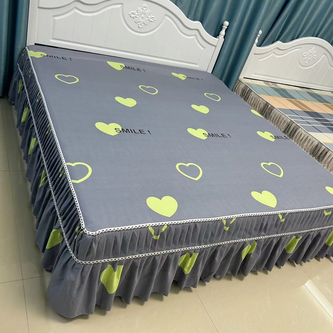 高端精品床罩单件（时尚灰色）床笠磨毛亲肤加厚