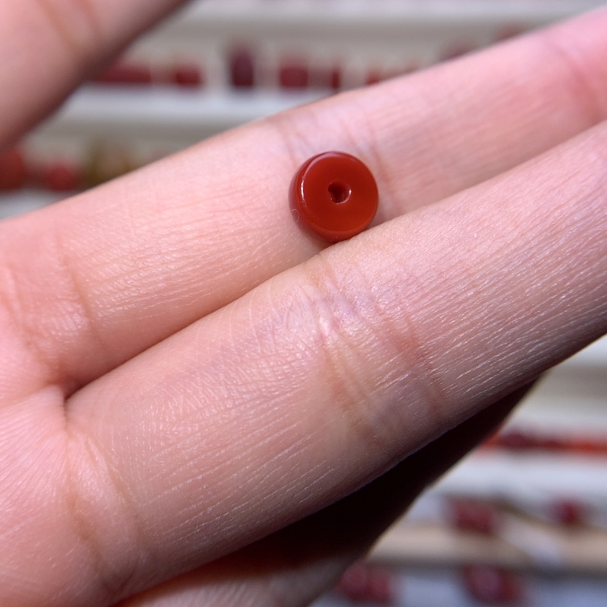 【闪购商品】南红玛瑙隔片未镶嵌晴***.7×3