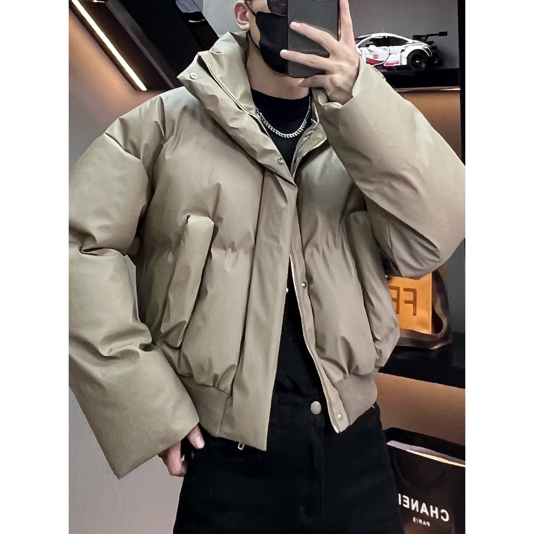 皮棉衣M031男士冬季高品质韩版短款面包服皮棉衣棉服