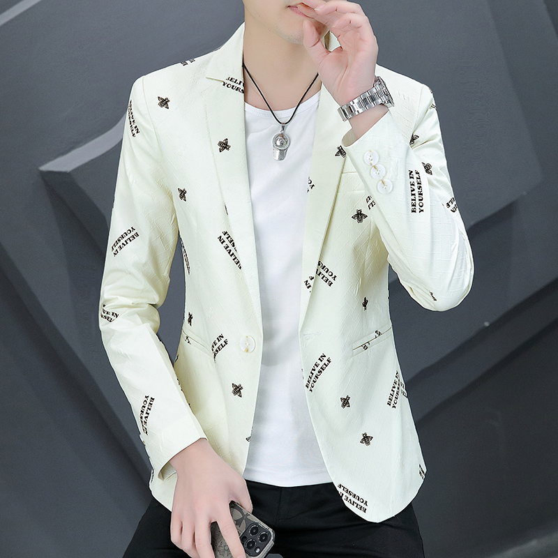 韩版修身时尚高档外套西服男秋季新款青年休闲小西装潮流百搭男装