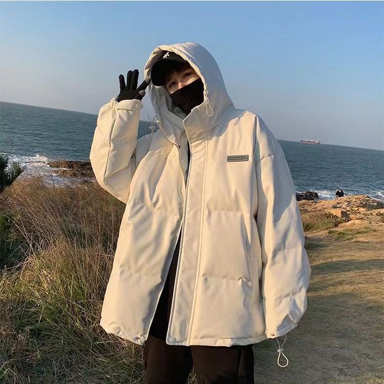 【冬季促销】冬季PU皮连帽棉服外套男士新款美式潮牌加厚保暖棉衣