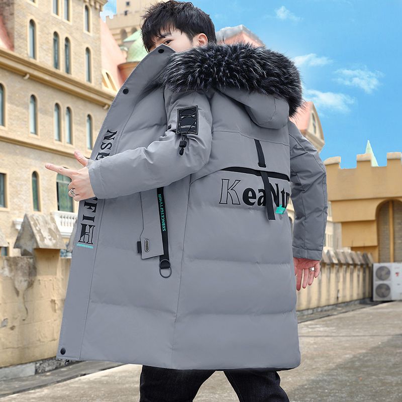 冬季新款加厚棉衣男韩版修身连帽外套潮男士羽绒棉服上衣服大毛领