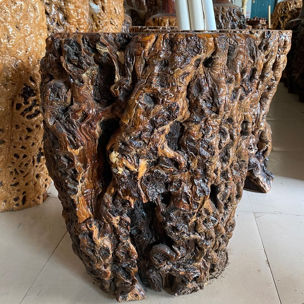 风化老料龙纹枣木花架/小茶台 自然侘寂风