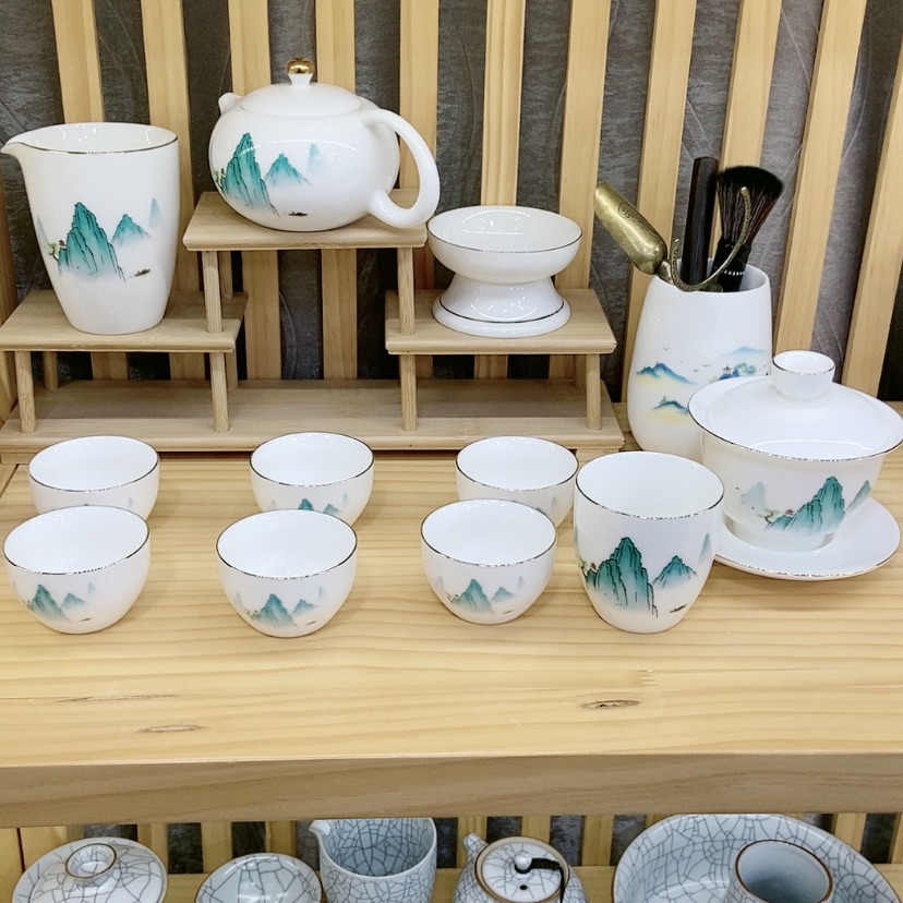 【闪购商品】套装用****1盖碗壶8杯主人杯 六君子