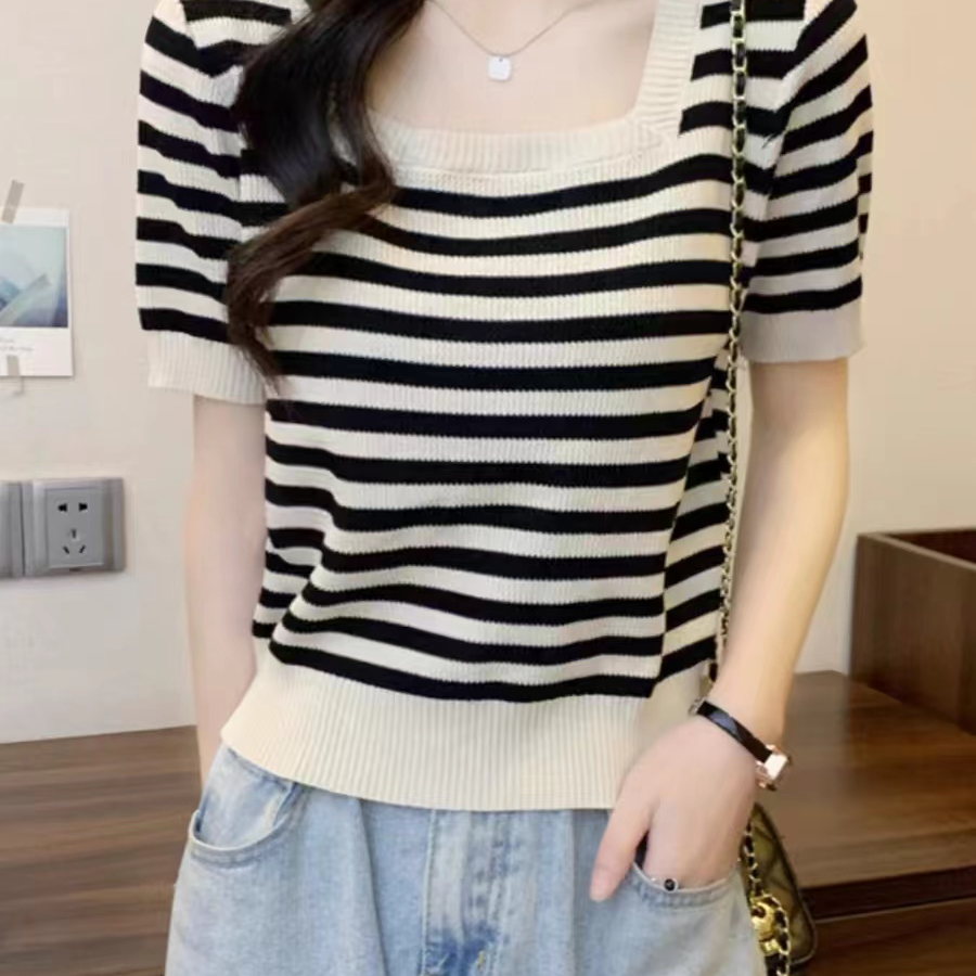 婉婉撤柜女装  拖鞋  听主播提示下单  默认微瑕 条纹夏季时尚