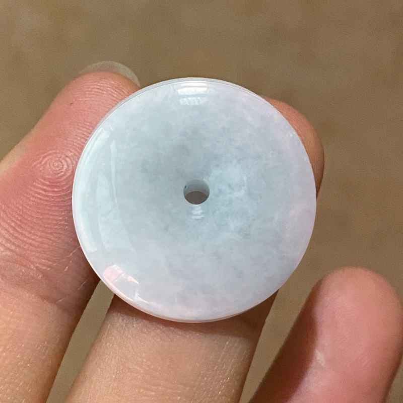 天然翡翠平安扣玉扣吊坠玉坠玉石挂件翡翠吊坠平安无事时尚百搭