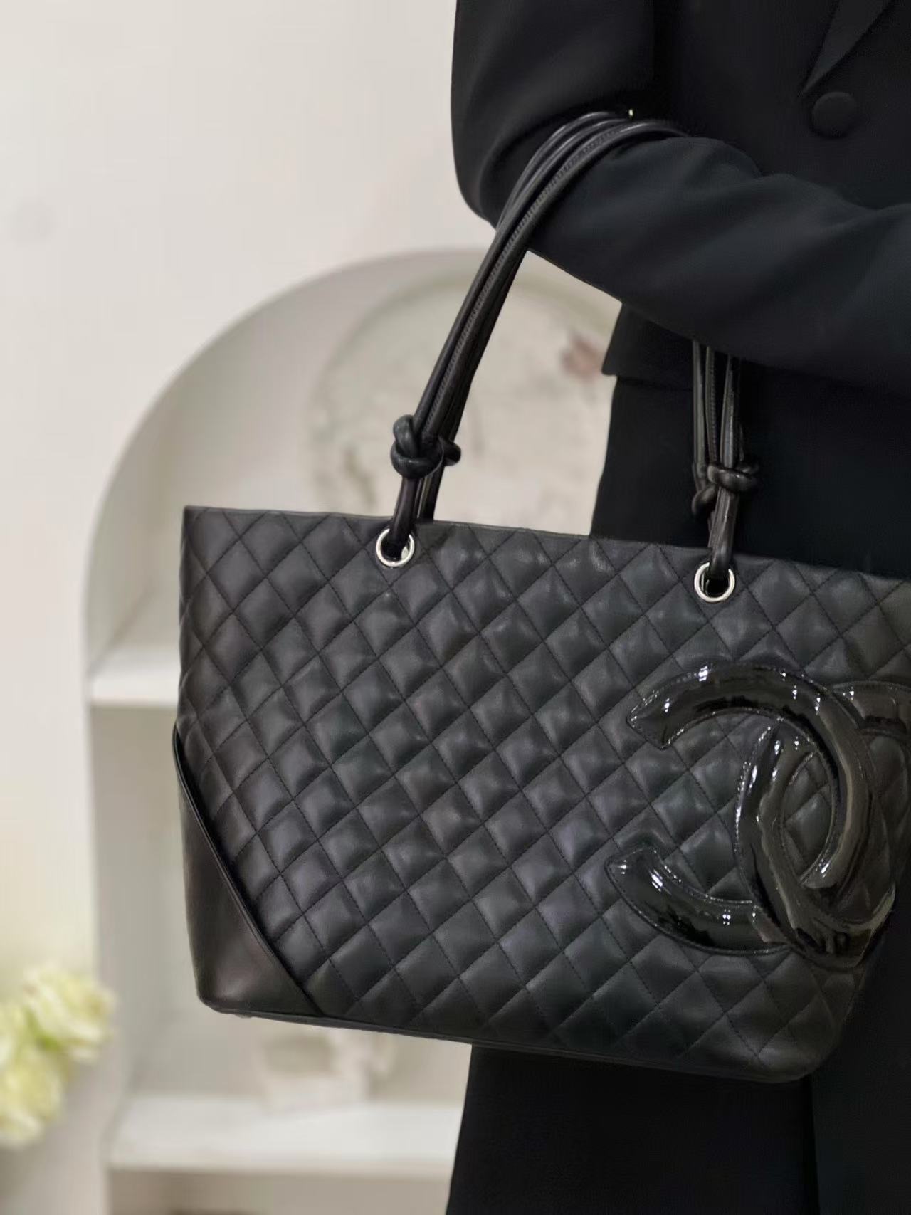 99新 Chanel/香奈儿 康鹏tote包黑色/无公价/甄选