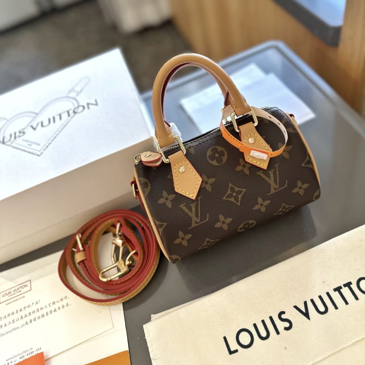 95新 LouisVuitton/路易威登 98新/speedy nano/无公价/甄选