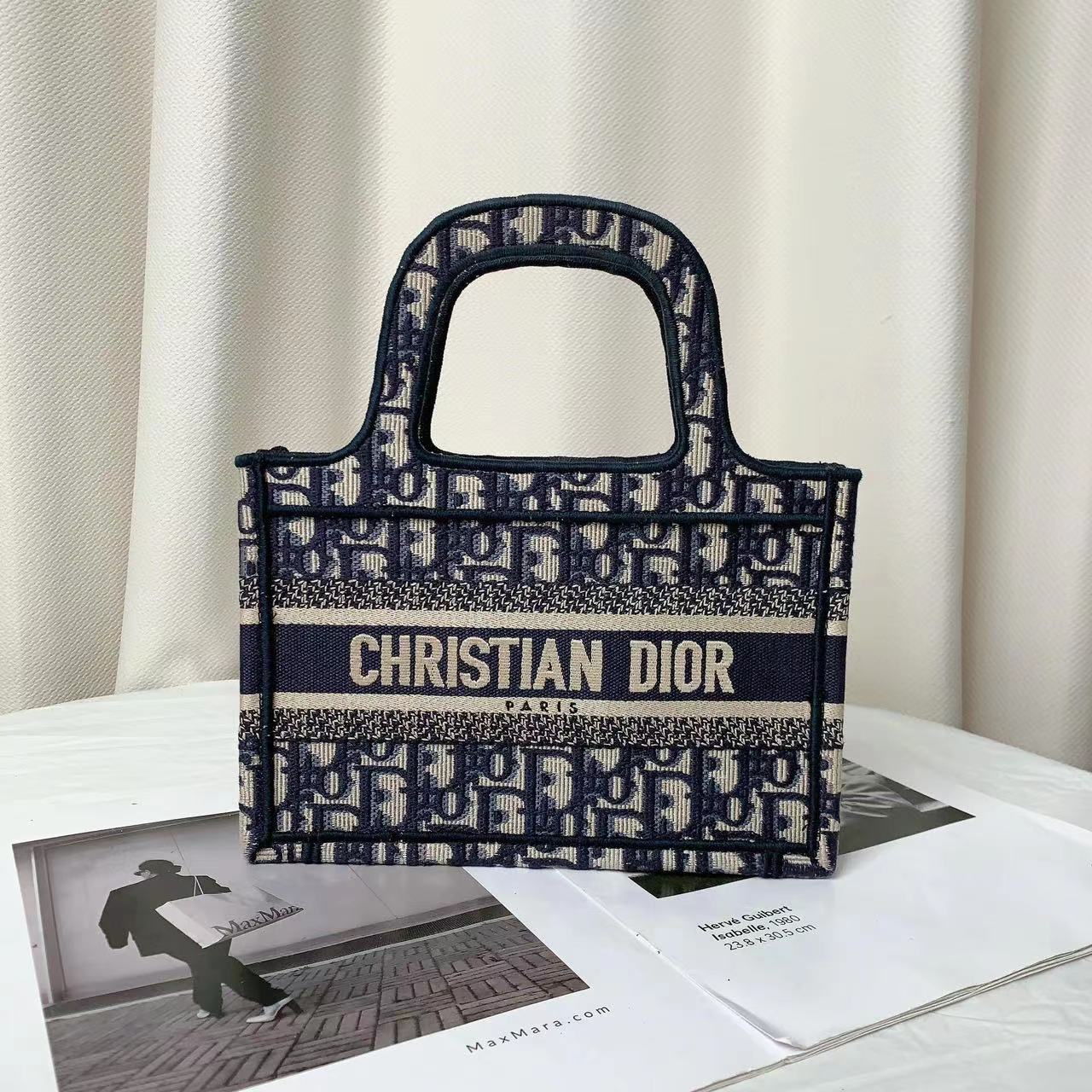 95新 DIOR/迪奥 98新/dior  tote mini老花托特包/公价无/优品