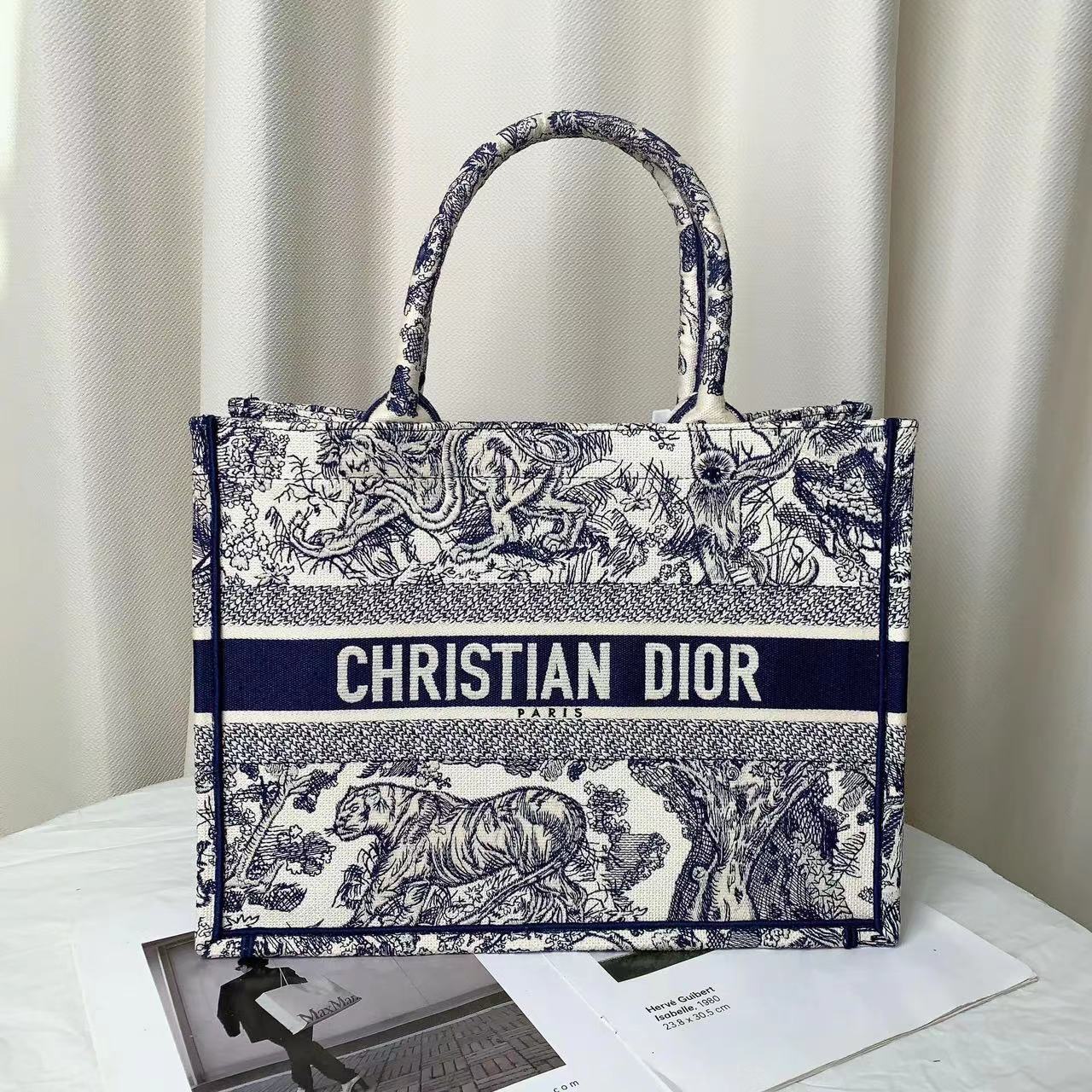 99新 Dior/迪奥 dior tote中号动物园托特单肩手提包/公价无/甄选