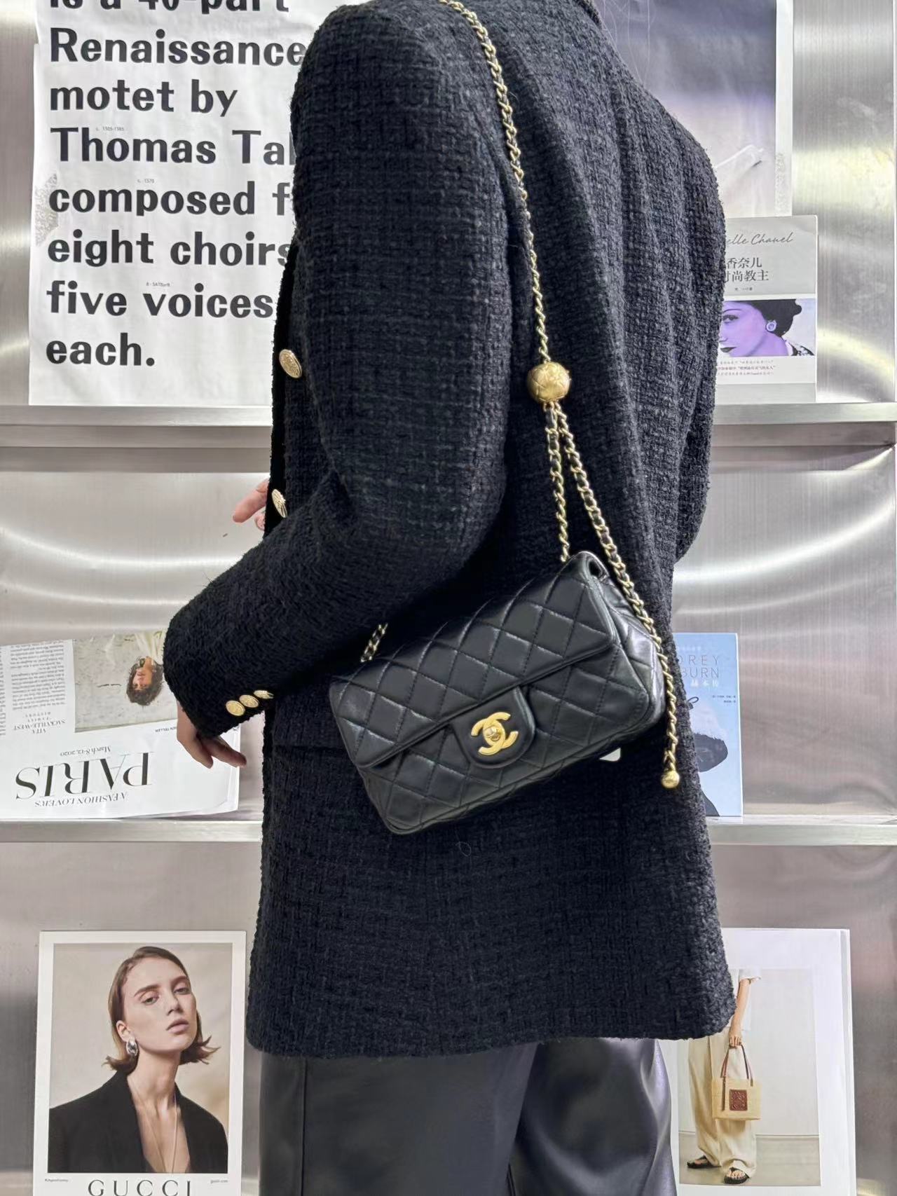 99新 Chanel/香奈儿 chanel金球大mini黑金/无公价/优品