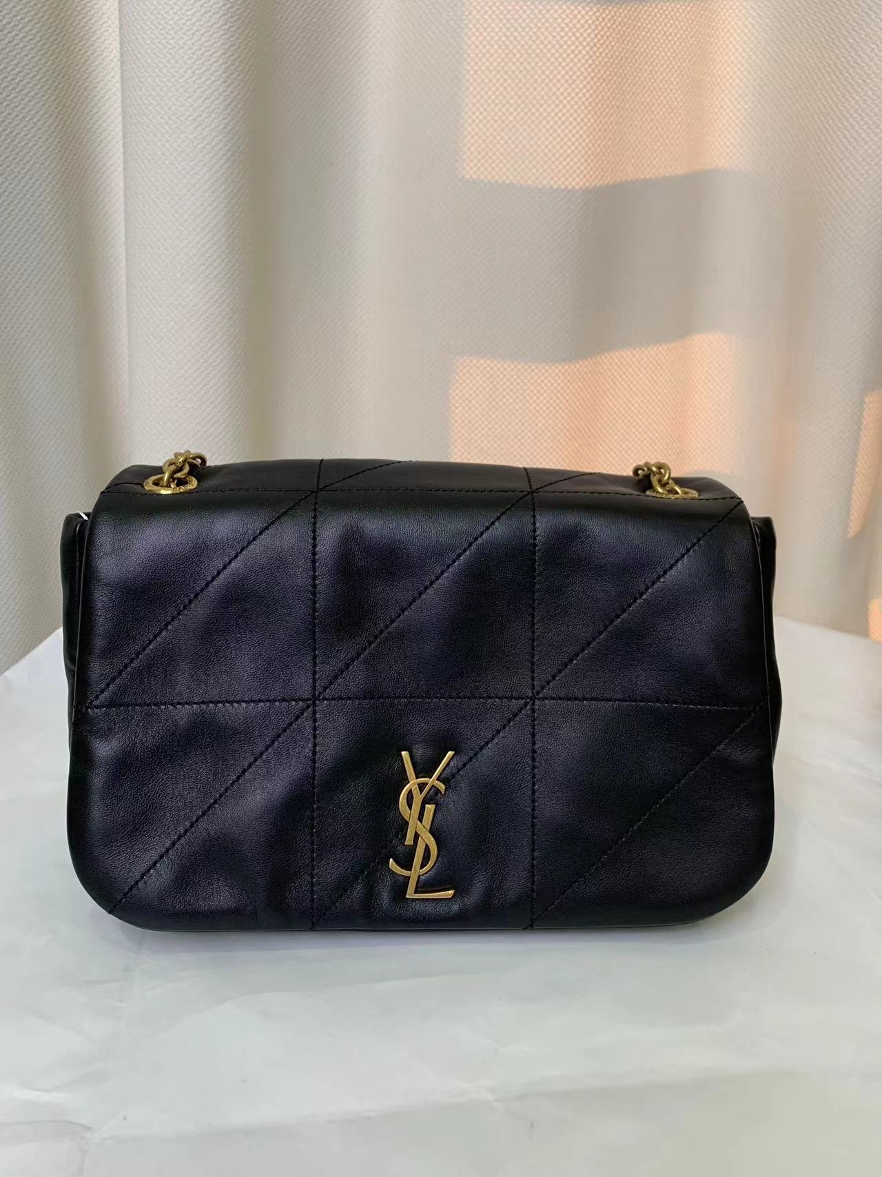 99新 YSL/圣罗兰 ysl圣罗兰 jamie小号黑金链条包/优品