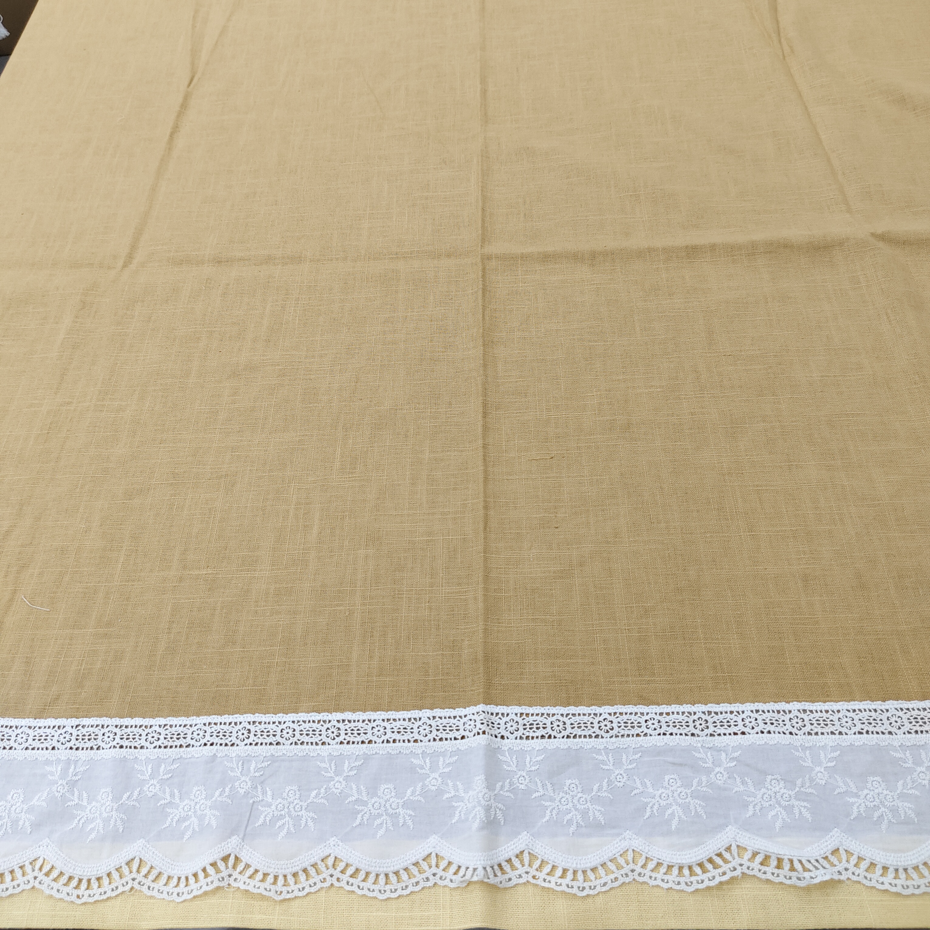 DZ227 姜黄色汉麻棉单人盖毯1.4*2m