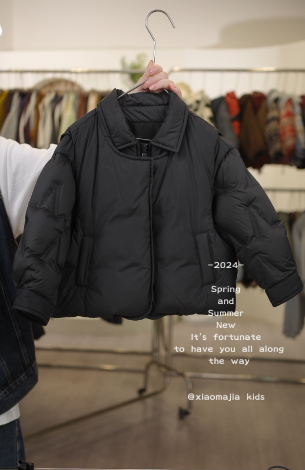 现货-儿童新国标90白鸭绒羽绒服D-5006保暖加厚纯色羽绒外套