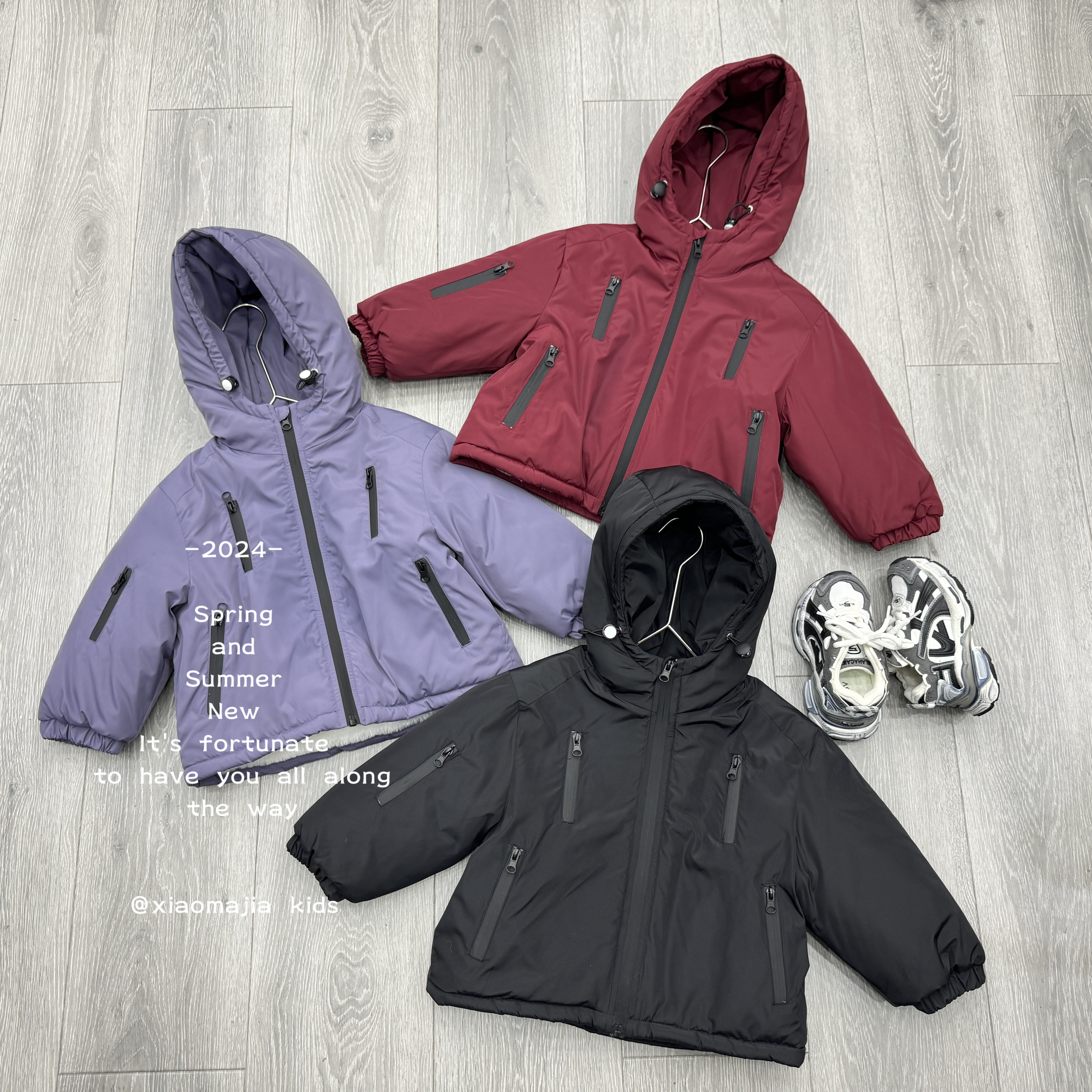 现货-儿童冬季加厚保暖内里仿兔毛棉服D-3680工装冲锋衣男女童