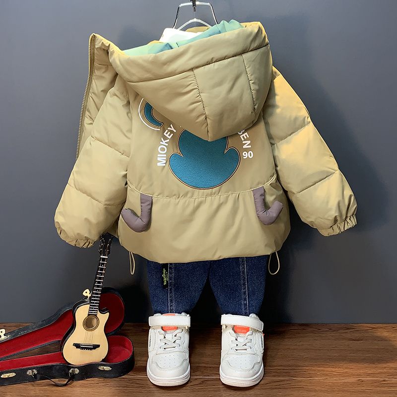 童装男童加厚羽绒服冬季白鸭绒洋气潮酷儿童外套2023宝宝冬装网红
