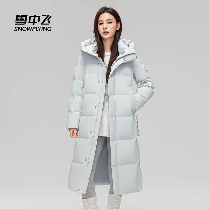 雪中飞星曜极寒长款羽绒服2025冬季新款过膝加厚时尚保暖外套3x