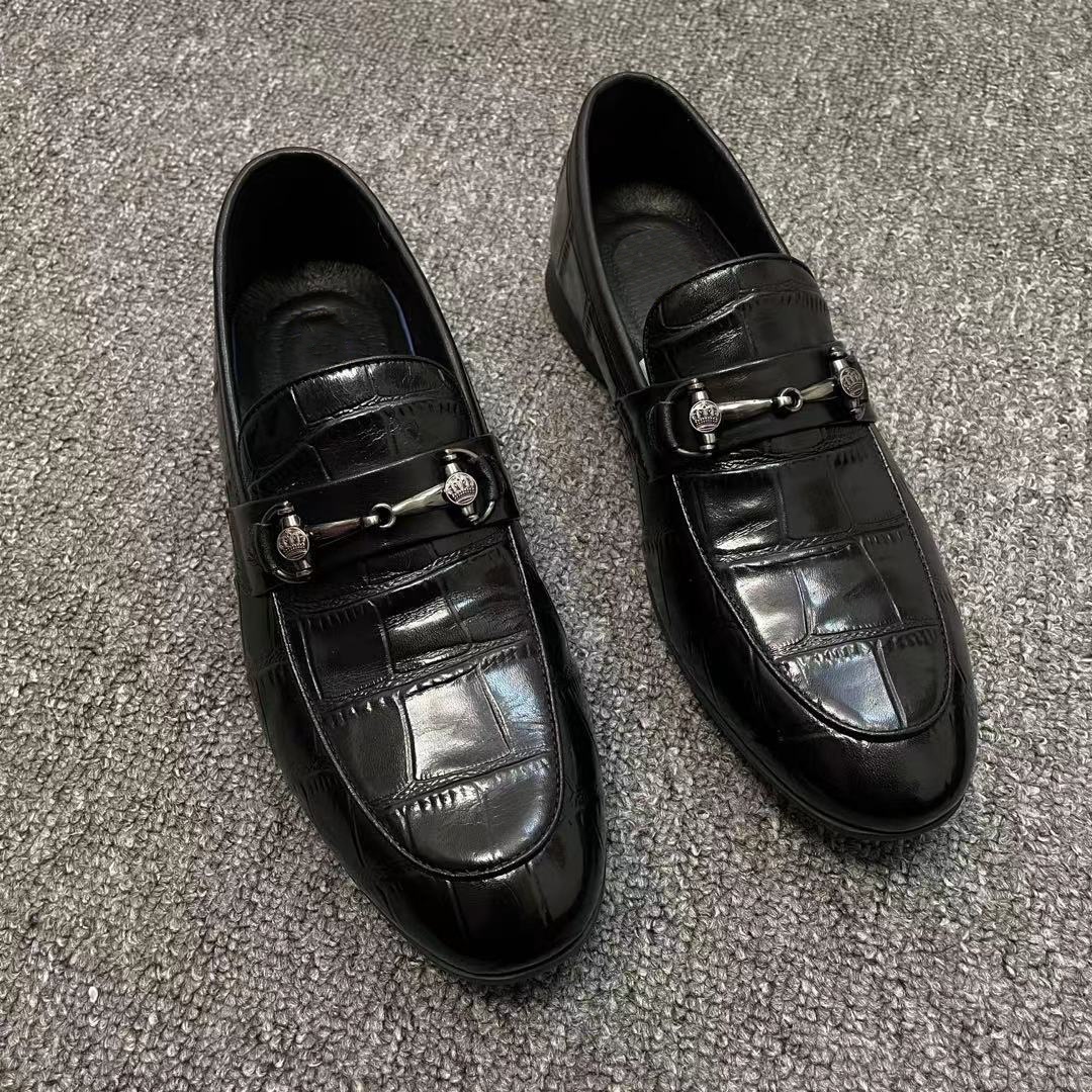 【驰邦】头层牛皮时尚商务男士乐福鞋软底软面一脚蹬真皮男鞋