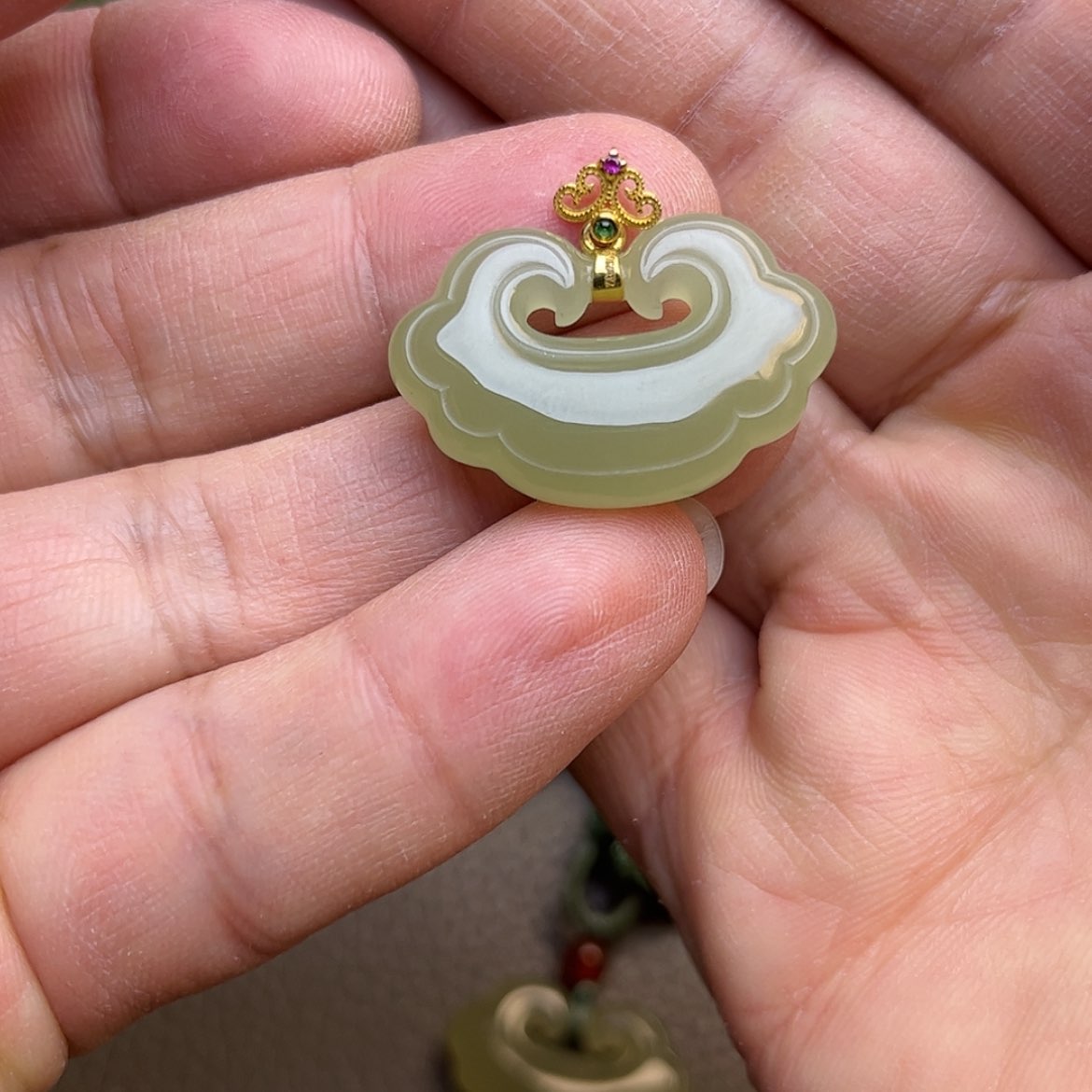 【闪购商品】和田玉颈饰18K金镶嵌