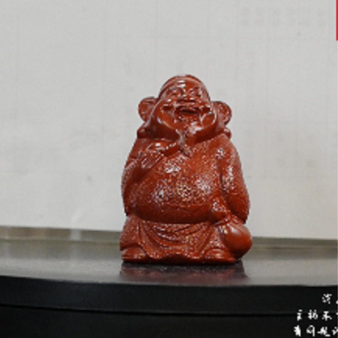 「如意财神」宜兴紫砂精品原矿小财神爷茶盘摆件如意手把件茶宠