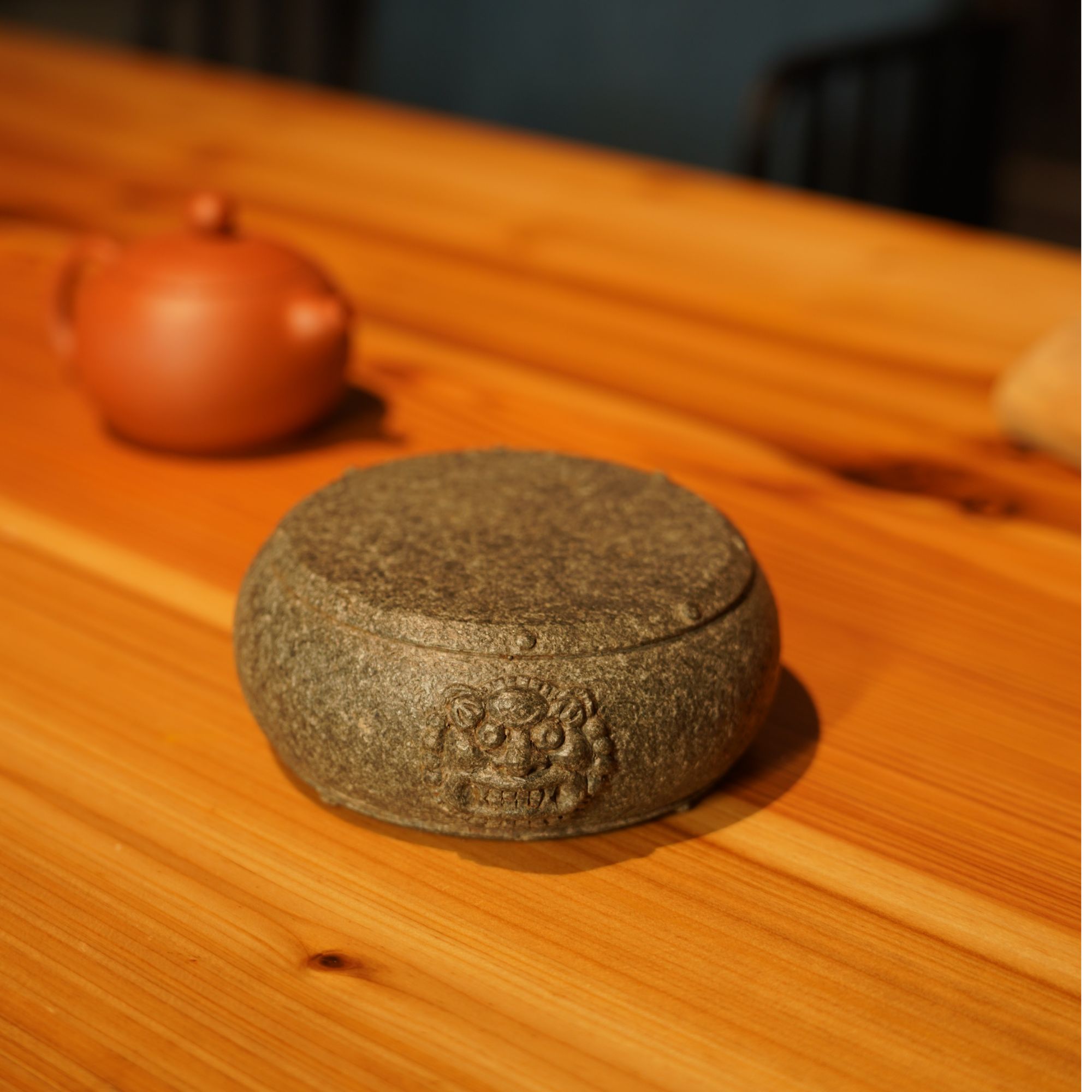 中式复古简约狮面壶承养壶家用茶室壶托茶托茶具古风陈设饰品底座