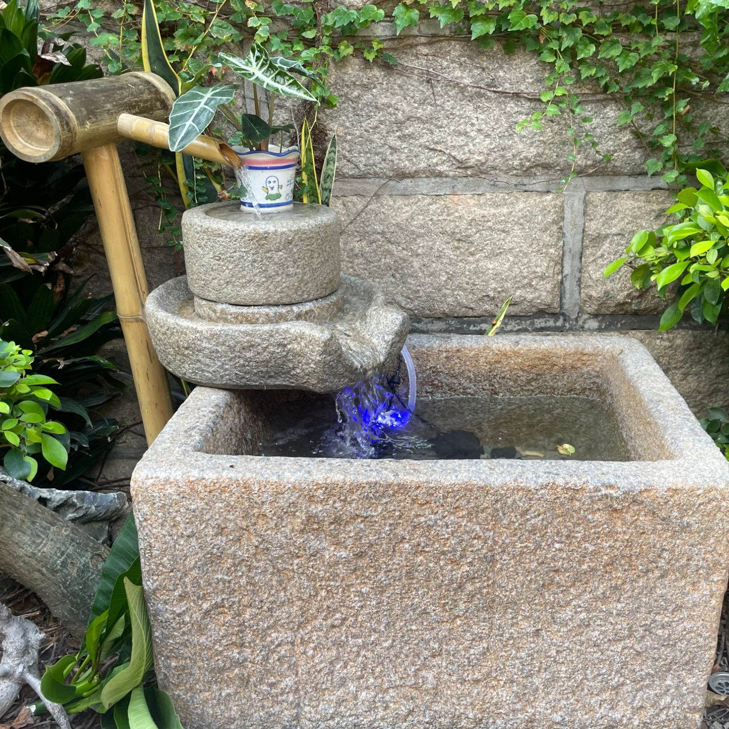 小方槽流水摆件禅意茶室庭院空间造景摆件