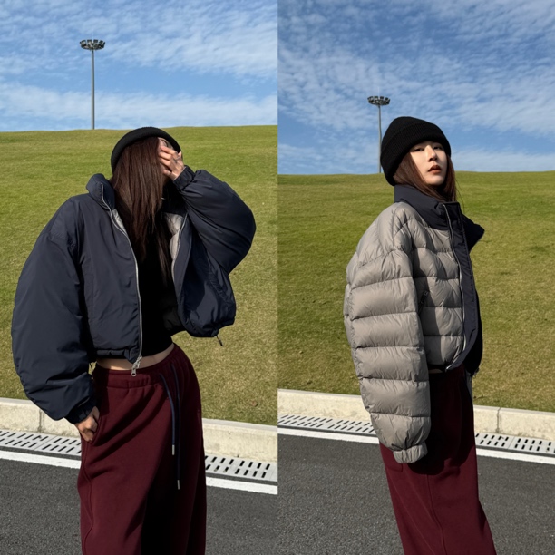 Aila｜2024冬季新款两面穿保暖羽绒服百搭休闲时尚保暖外套秋冬