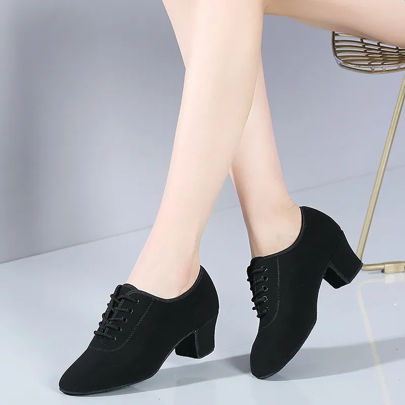 牛津布高弹舞蹈鞋广场舞鞋交谊鞋夏季跳舞鞋拉丁舞鞋中老年透气