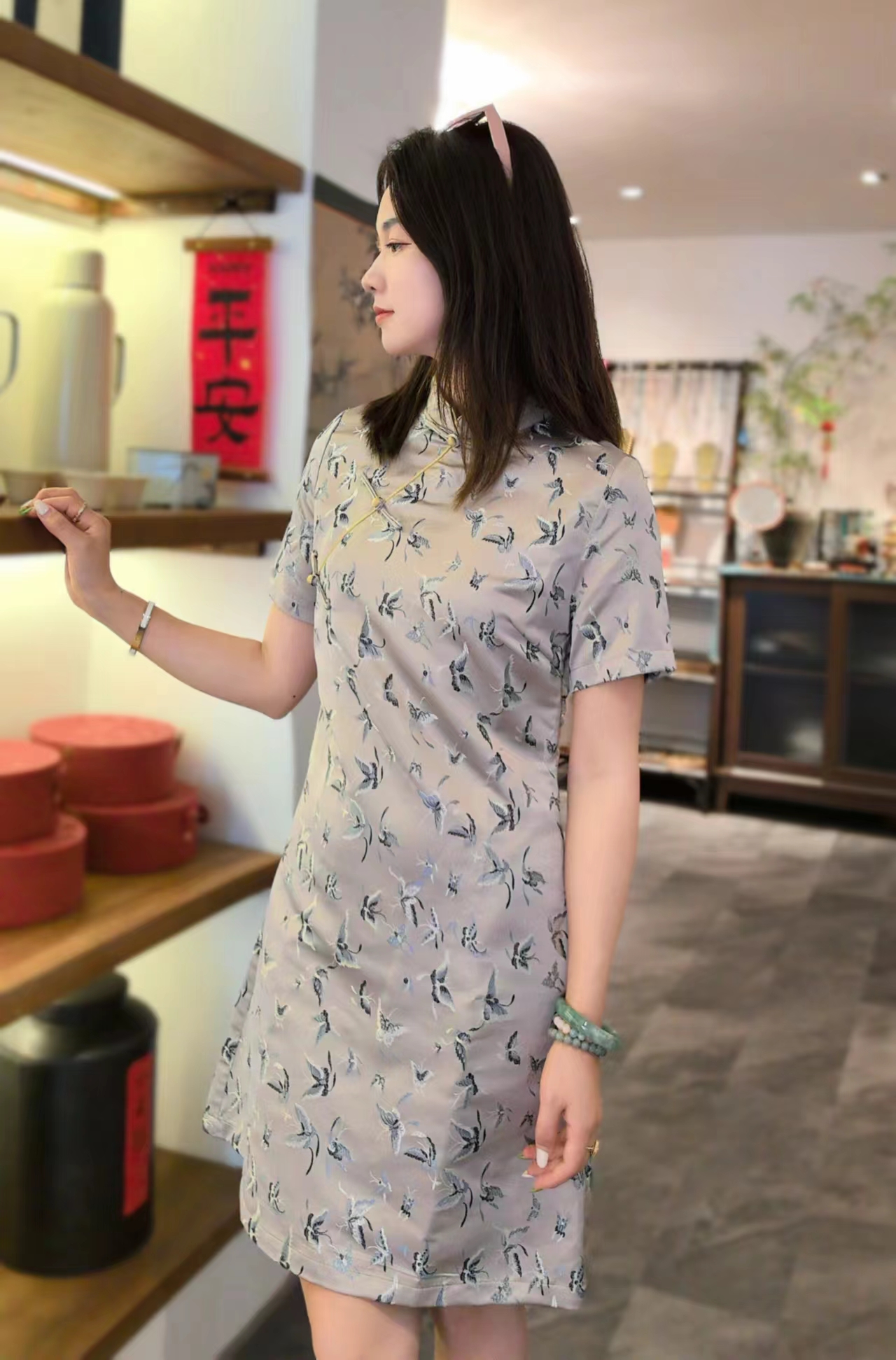 【锦程】墨墨家高定新中式国潮桑蚕丝宋锦中国风旗袍连衣裙