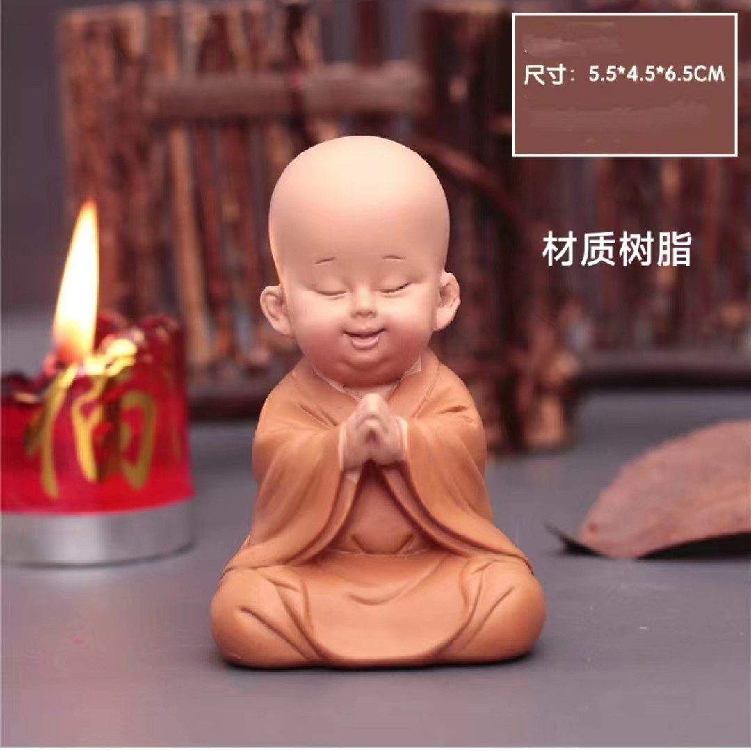 禅意和尚功夫和尚系列达摩等流水假山摆件
