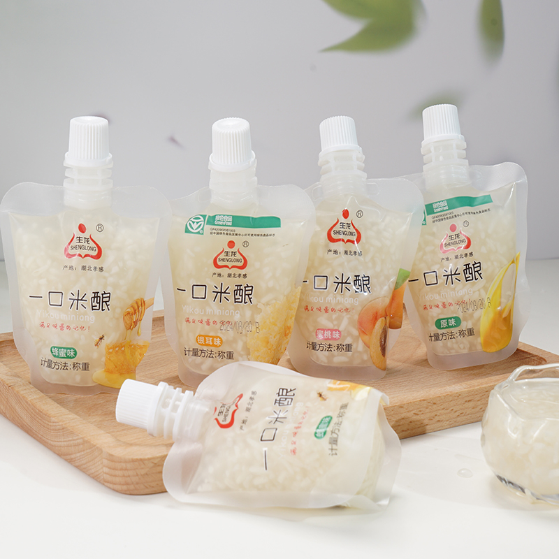 生龙一口米酿孝感米酒袋装可吸米酒饮料醪糟甜酒饱腹便携休闲零食