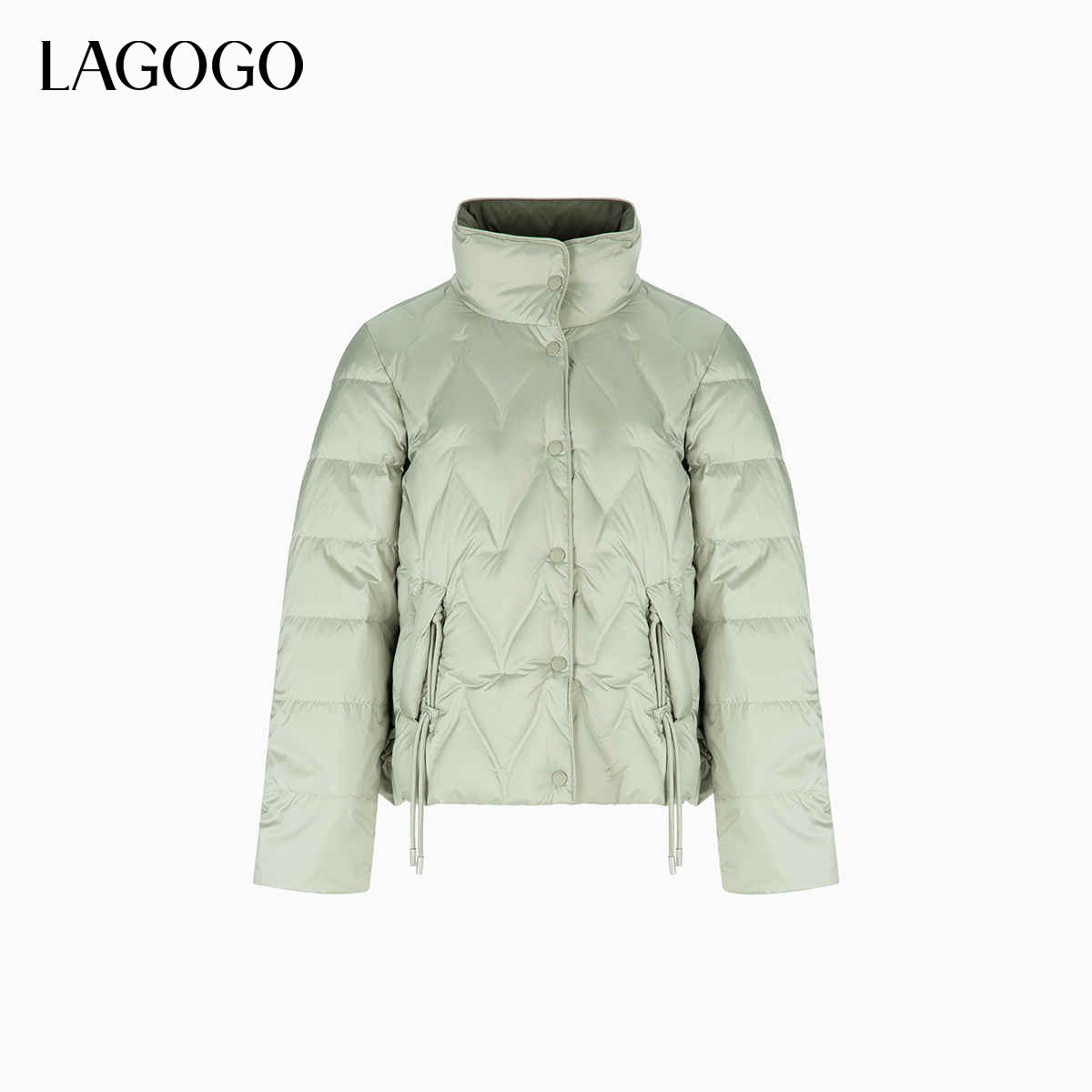 lagogo拉谷谷新款立领舒适百搭显瘦羽绒服女NCYY23XA63