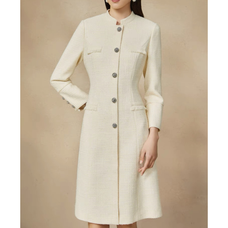 【一线女装】歌中家2025年秋季新款复古小香风优雅气质连衣裙1324