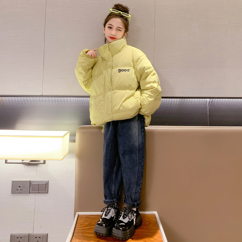 女童羽绒服冬装2023新款洋气大童白鸭绒冬季韩版加厚冬装儿童童装