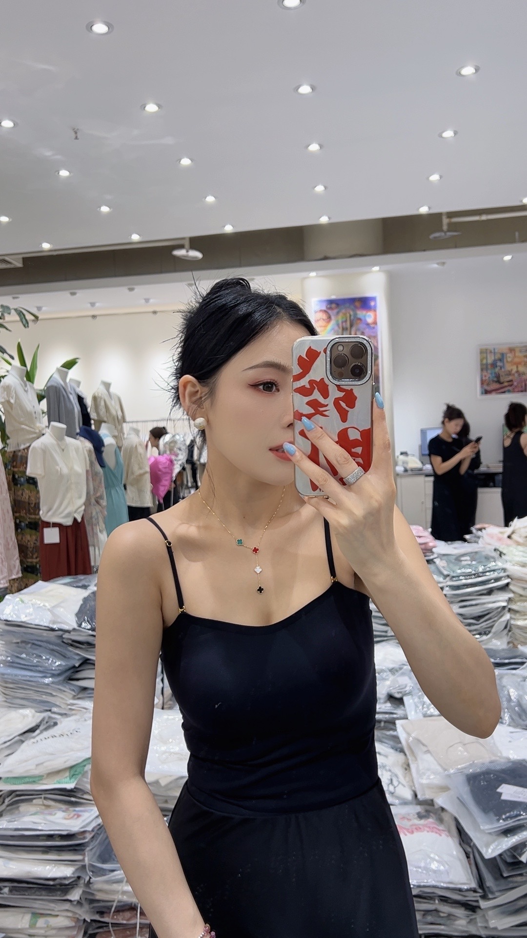 果冻后背交叉款可调节吊带背心-34039