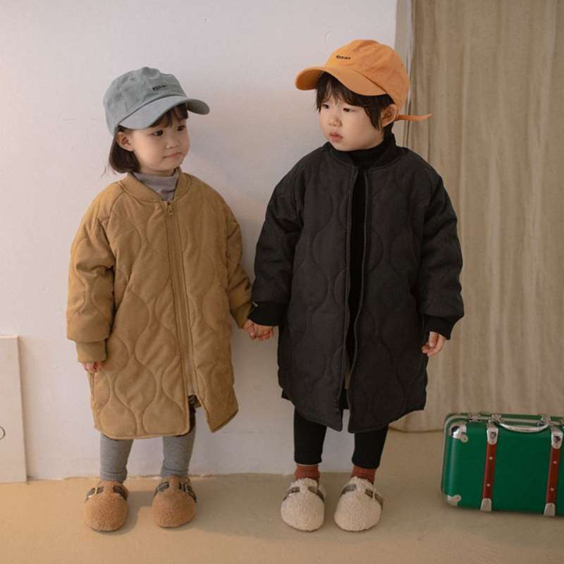 新品巴拉巴拉2023年冬季新款儿童洋气中长款棉衣男女宝加绒保暖棉
