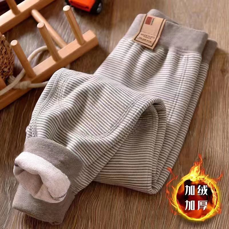 新品巴拉巴拉绒发热儿童加绒保暖裤男童女童加厚秋裤保暖裤校服神