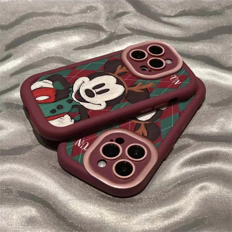 圣诞卡通泡芙壳适用苹果15手机壳iphone13/14promax防摔12/11女
