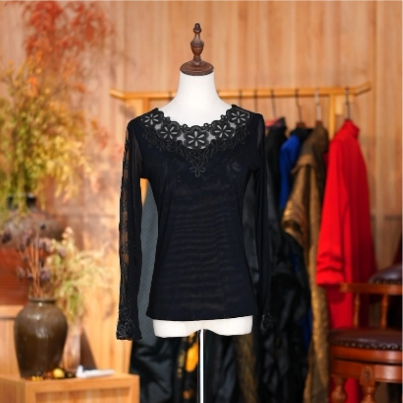 穗缎黑色休闲百搭秋冬高领修身打底衫7090上衣小衫内搭长袖