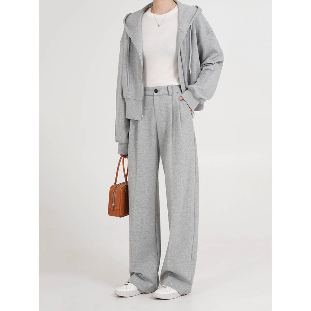 60058-60025【设计款订单】抽绳连帽卫衣拖地休闲裤